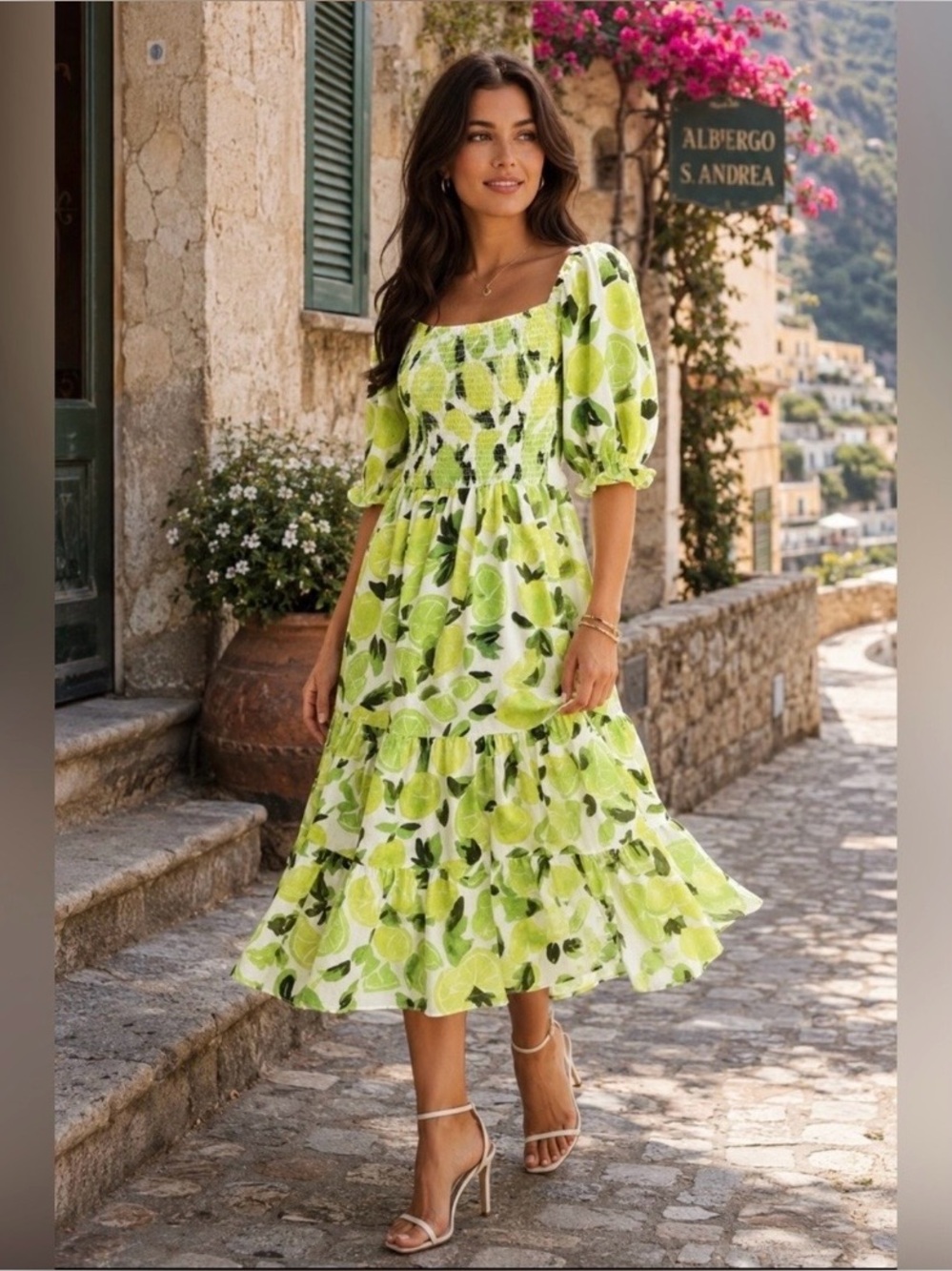 Steve Madden Challis Dress in Sunny Lime